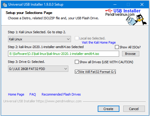 how to make bootable pendrive using universal usb installer