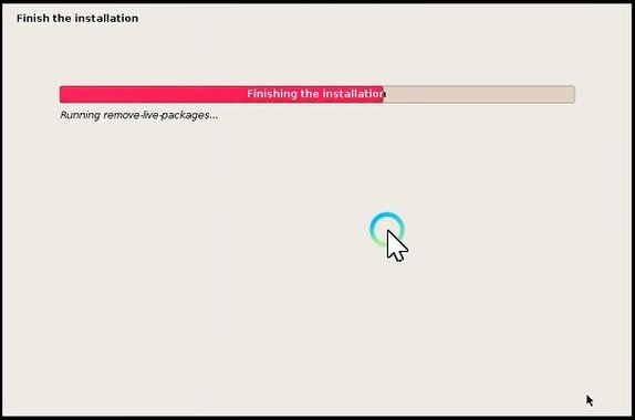 finish the installation