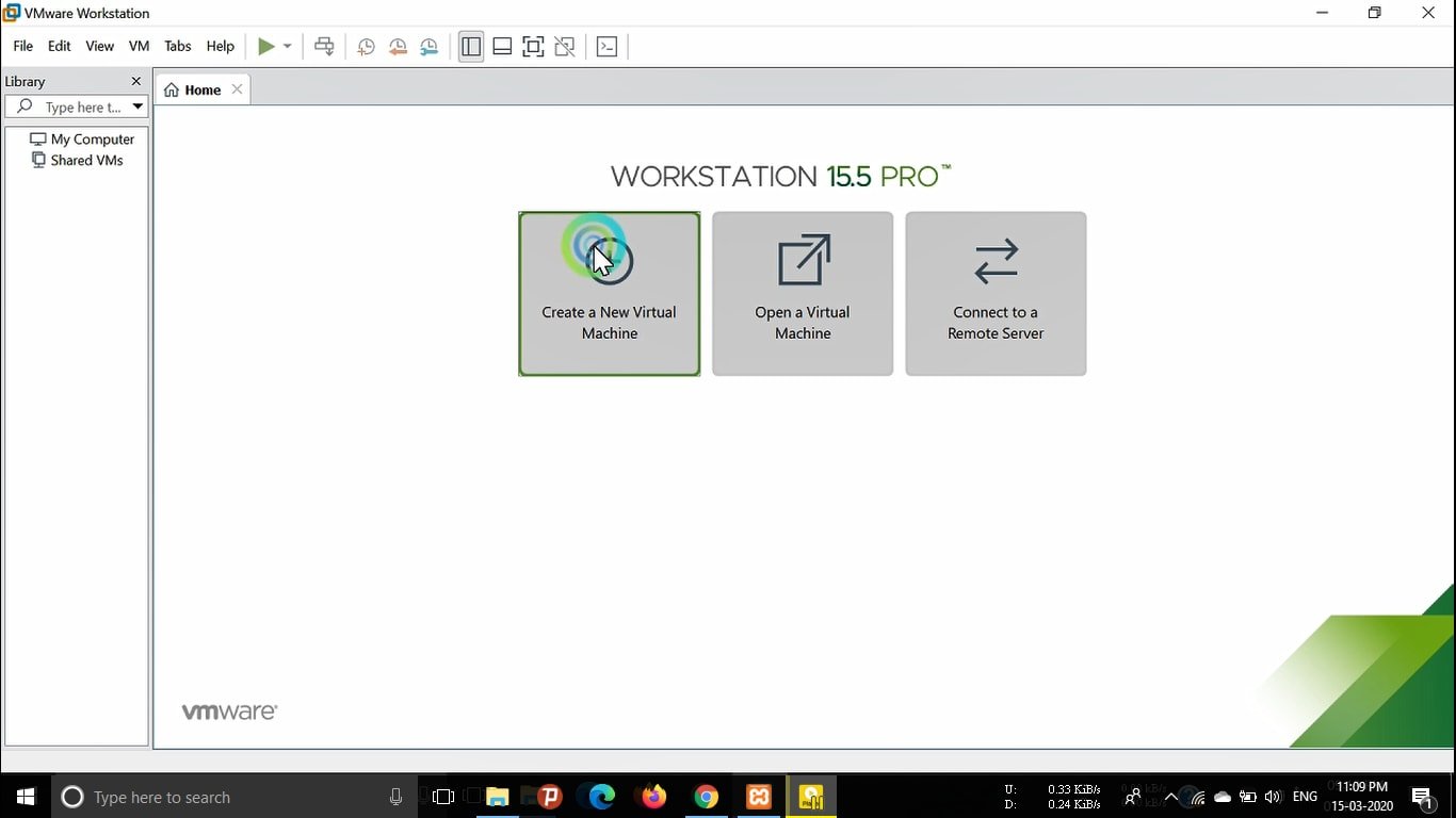 how to create a new virtual machine