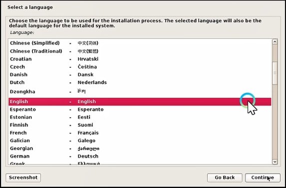 select a language