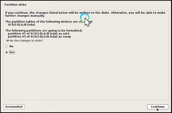 write the changes to disks